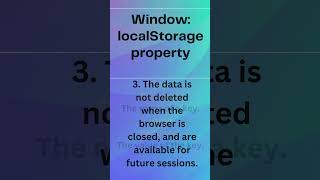 Window Local Storage JavaScript [upl. by Rosenstein761]