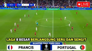 🔴 LIVE PORTUGAL VS PRANCIS • ROUND OF 8 • Quarter Final UEFA EURO 2024 • Mbappe Vs Cristiano Ronaldo [upl. by Oilime]