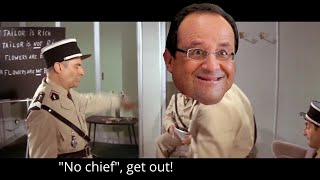 Louis de Funès gives english lessons to Macron Holland and Sarkozy [upl. by Lekar366]