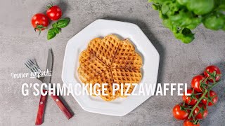 Pizza in der Waffel  das gschmackigste Waffelrezept seit Langem [upl. by Aitropal]