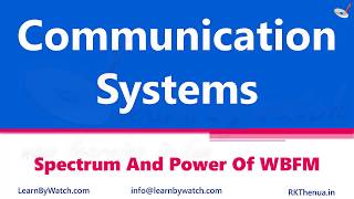 Spectrum and Power of WBFM  Hindi Urdu  Communication System by Raj Kumar Thenua [upl. by Asatan864]