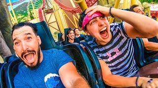 TAKING OVER AN AMUSEMENT PARK w Sam Colby Corey amp Andrea [upl. by Copland364]