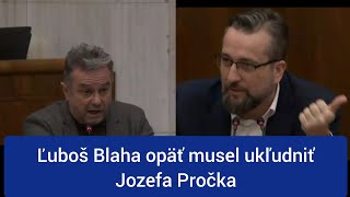 Ľuboš Blaha opäť musel ukľudniť Jozefa Pročka [upl. by Carry]