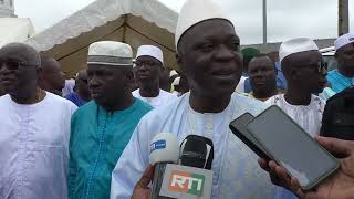 Amadou Koné prie avec la communauté musulmane de Bouaké à loccasion de lAïdelKébir 2024 [upl. by Arracot]