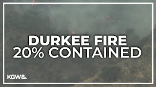 Durkee Fire in eastern Oregon grows to over 284000 acres but firefighters make progress [upl. by Ottie]