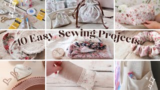 10 Easy Sewing projects Scrap Fabric Ideas Craft Compilation Video [upl. by Morell853]