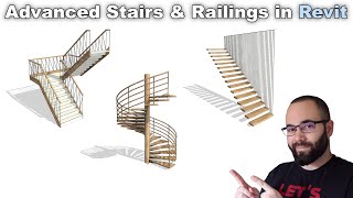 Advanced Stairs amp Railings in Revit Tutorial [upl. by Faber]