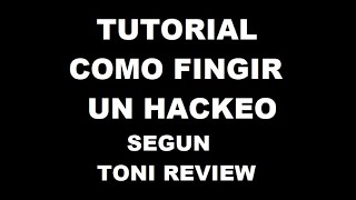 COMO FINGIR UN HACKEO segun Toni review shark gamer [upl. by Joseito234]