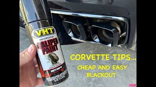 Cheap and easy way to blackout C8 Corvette exhaust tips [upl. by Euqirdor712]