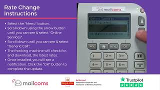 Neopost  Quadient IS200 Series Rate Change Update Instructions [upl. by Ariam402]