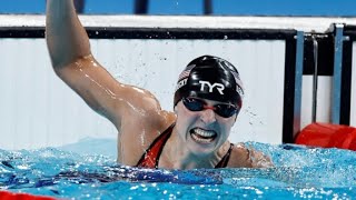 Katie Ledecky Breaks Her Own Olympic Record and Wins Gold in 1500Meter Freestyle [upl. by Normalie64]