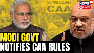 CAA NRC News Today  Modi Govt Announces Implementation Of Citizenship Amendment Act Rules  PM Modi [upl. by Naryt]