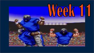 Tecmo Super Bowl Week 11 Broncos vs Seahawks game 2 [upl. by Wolgast]