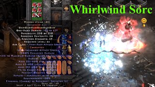 【D2R Reimagined】Whirlwind Sorc  Fire Enchanted！  Diablo2 Resurrected Reimagined [upl. by Marsiella892]