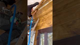 installation of wooden lining woodworning [upl. by Acnayb705]