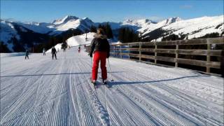 A sunny day in the snow of Saalbach Hinterglemm Leogang [upl. by Schumer]