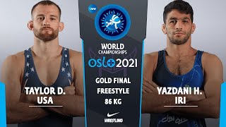 DAVID TAYLOR USA v H YAZDANICHARATI IRI  GOLD FS  86 kg [upl. by Saul]