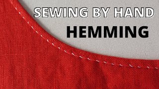 Hand Sewing Tutorial LEFT HANDED Hem Stitch aka Felling Stitch [upl. by Balthazar]