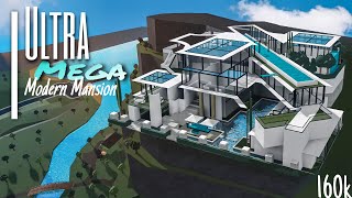 Ultra MEGA Modern Mansion  Bloxburg  No Large Plot  160k  exterior [upl. by Dong]