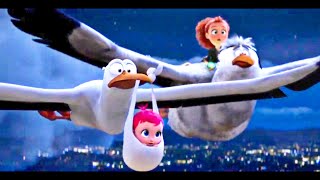 storks ending  a happy ending scene  storks delivering babies  baby factory  storks ending song [upl. by Kenzie]