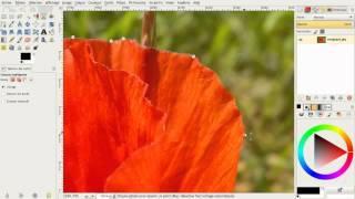 GIMP  Utiliser les ciseaux intelligents [upl. by Beatrisa777]