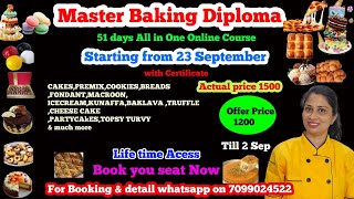 Good news with Announcement for launching of my Online Master Baking course whatsapp on 7099024522 [upl. by Osborne]