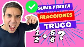 APRENDE a SUMAR y RESTAR Fracciones ✅ FÁCIL y RÁPIDO con este TRUCO [upl. by Orland661]