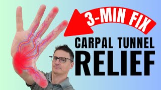 How to Relieve Carpal Tunnel Pain in 3 Minutes  Best Carpal Tunnel Wrist Exercises [upl. by Yarehs313]