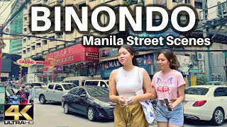 Binondo MANILA Street Walking 4K [upl. by Tessil]