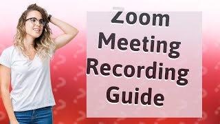 How Can I Record My Zoom Meeting Whether Im a Host or Participant [upl. by Okoyik54]