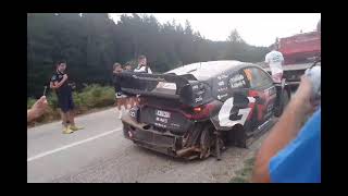 RALLY ACROPOLIS 2024 TAKAMOTO KATSUTA THREE WHEELS [upl. by Elockcin]