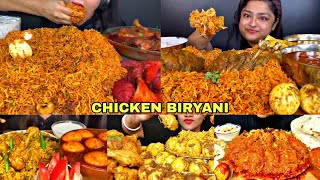 ASMR EATING SPICY CHICKEN BIRYANI WITH CHICKEN CURRY EGG CURRY  INDIAN FOOD MUKBANG Foodie India [upl. by Soalokin]