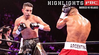 Mario Barrios stops Velasco with shot to the liver in RD2  The Road to CaneloCharlo [upl. by Buroker621]