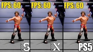 AEW Fight Forever Xbox Series S vs Series X vs PS5 Comparison  Loading Graphics FPS [upl. by Cyrus841]