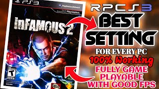 Infamous 2 RPCS3 Best Setting for Every PC  Playable FPS  Retro Revival [upl. by Heady]