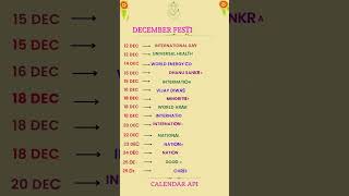 December Festivals 2024  Festival List 2024  Hindu Festivals December 2024  Hindu Calendar App [upl. by Eidok]