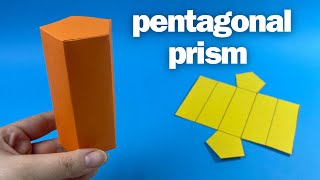 Pentagonal prism 3d model  How to Make Pentagonal Prism [upl. by Anuahsal]