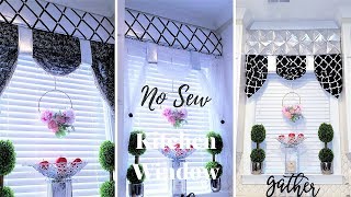 DIY NO SEW KITCHEN WINDOW TREATMENTEASY HOME DECOR IDEA 2019 [upl. by Yesnik116]