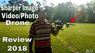 MY FIRST DRONE 2018  Sharper Image GPS Video Hover Drone Review [upl. by Thanh369]