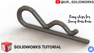 quotSolidWorks sweep base boss expert command tutorialquot [upl. by Aynos]