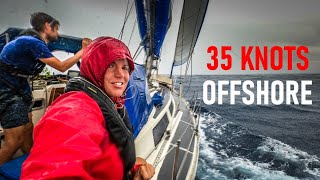 Sailing Offshore in 35 knots – Indian Ocean – Ep90 [upl. by Aleehs576]