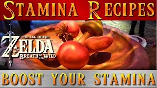 Zelda Breath of the Wild  Stamina Boost Recipes Guide   BOTW [upl. by Nylicaj]