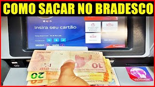 SACAR DINHEIRO NO BRADESCO  SEM USAR SENHA  Saque com Biometria [upl. by Gruber987]