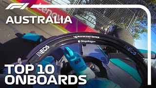 Russells Dramatic Crash  The Top 10 Onboards  2024 Australian Grand Prix  Qatar Airways [upl. by Haidabo592]