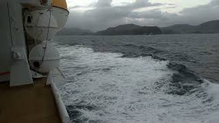 Hurtigruten MS Trollfjord in Windy Weather [upl. by Corena]