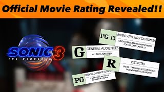 Sonic Movie 3’s OFFICIAL Rating Revealed amp Cast Member Confirmed [upl. by Asel]