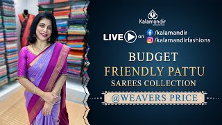 Budget Friendly Pattu Sarees   Weavers Price  WhatsApp Number 9852 9852 99  Kalamandir Sarees [upl. by Haliek]