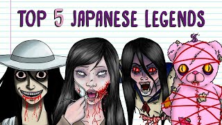 TOP 5 JAPANESE LEGENDS Kuchisakeonna TekeTeke Hachishakusama HitoriKakurenbo Gozu  Horror [upl. by Kristien]