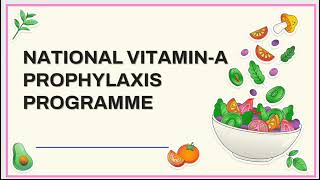 National Vitamin A Prophylaxis Program Part1 Introduction Statistics [upl. by Demha]