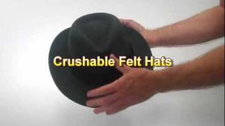 Crushable Felt Hats  Village Hat Shop [upl. by Rofotsirk]